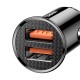 Автомобільний зарядний пристрій Baseus Circular Plastic A+A QC3.0 5A 30W Black CCALL-YD01