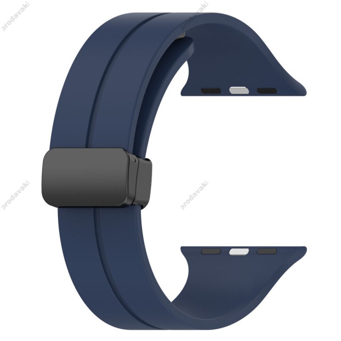 Ремінець Magnetic Silicone Strap Wrist Band для Apple Watch 38mm / 40mm / 41mm Midnight blue