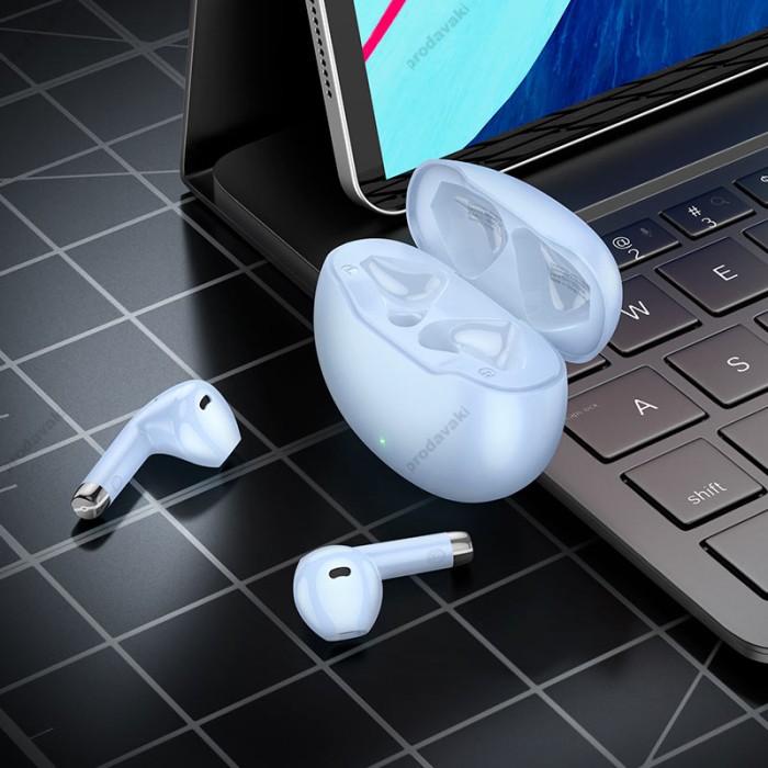 Бездротові Bluetooth навушники Hoco EW61 June true wireless BT 5.3 Blue
