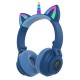Бездротові Bluetooth навушники LED CH UNICORN STN-27 Blue