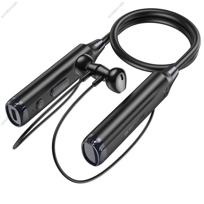 Бездротові Bluetooth навушники BOROFONE BE64 Perfect neckband earphones BT 5.3 Black