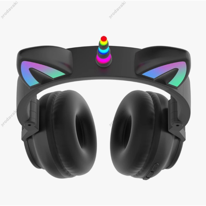Бездротові Bluetooth навушники LED CH UNICORN STN-27 Black