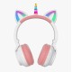 Бездротові Bluetooth навушники LED CH UNICORN STN-27 White