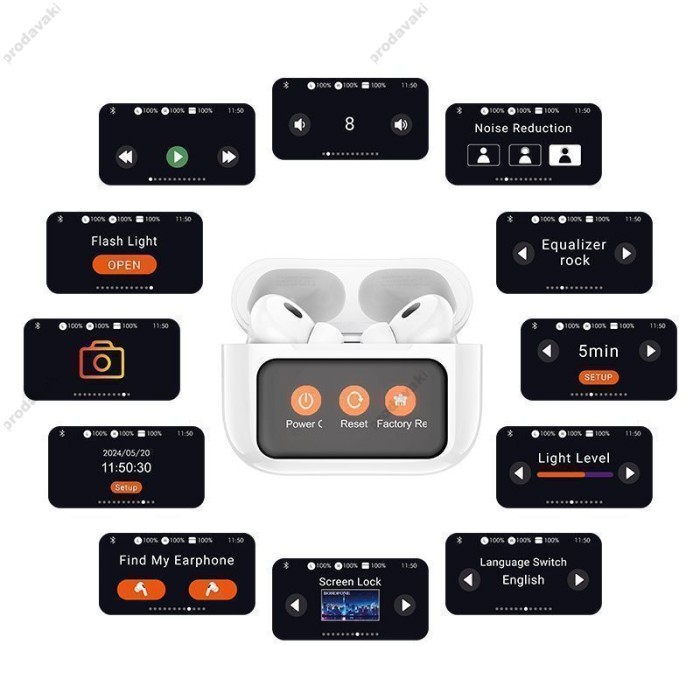 Бездротові Bluetooth навушники Hoco EW72 Soar true wireless ANC Noise Reduction Touch Screen BT 5.3 White