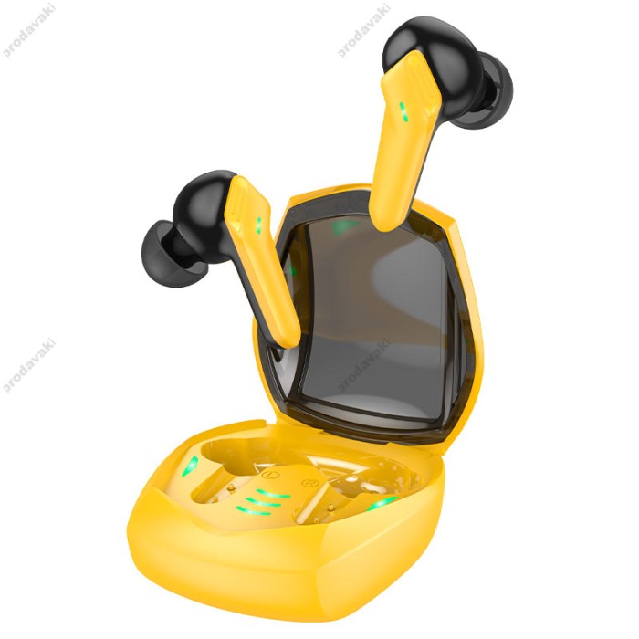 Бездротові Bluetooth навушники Hoco EW28 Magic true wireless gaming headset BT 5.3 Yellow