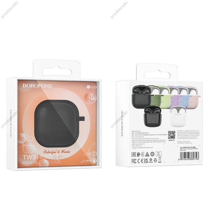 Бездротові Bluetooth навушники BOROFONE BW29 Charm true wireless headset TWS BT 5.3 Black