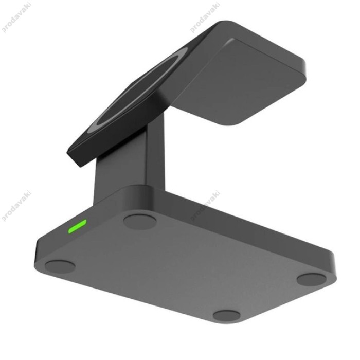 Бездротова зарядка стенд AY31 3 in 1 Fast 15W MagSafe Black