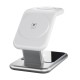 Бездротова зарядка стенд Smart Y10 3 in 1 Fast 15W MagSafe white