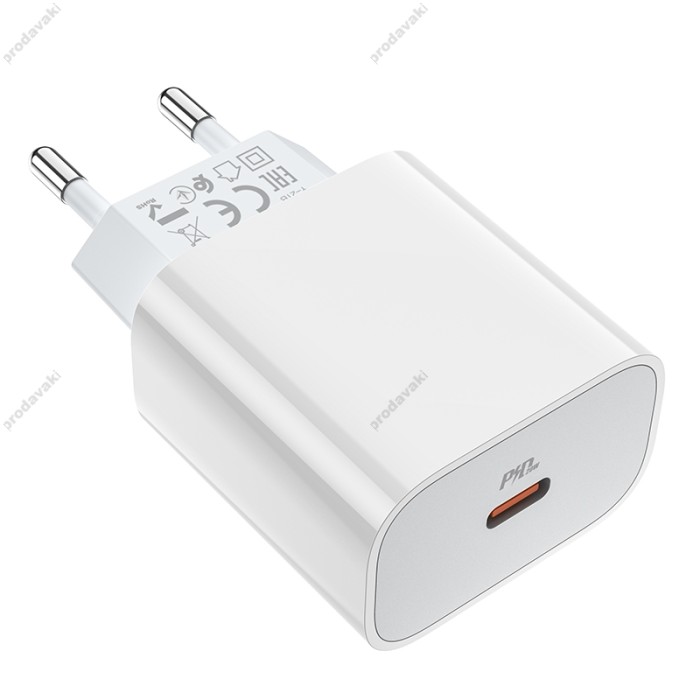Мережевий зарядний пристрій HOCO C76A Plus Speed source 20W White