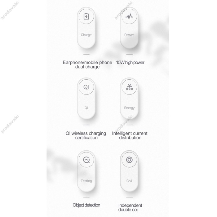 Бездротова зарядка JoyRoom 2 in 1 Make simple RJ-A26 Black