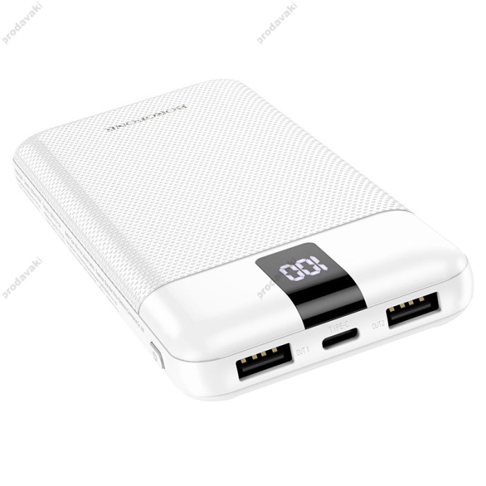 Повербанк портативний акумулятор Power bank BOROFONE BJ20 10000 mAh White