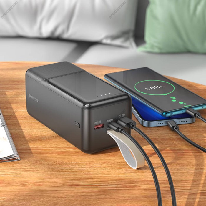 Повербанк портативний акумулятор Power bank BOROFONE BJ33D Creed 22.5W+PD30W 50000 mAh Black