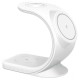 Бездротова зарядка стенд T17 3 IN 1 MagSafe RGB Light (iPhone, iWatch, AirPods) White