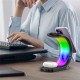 Бездротова зарядка стенд T17 3 IN 1 MagSafe RGB Light (iPhone, iWatch, AirPods) Black