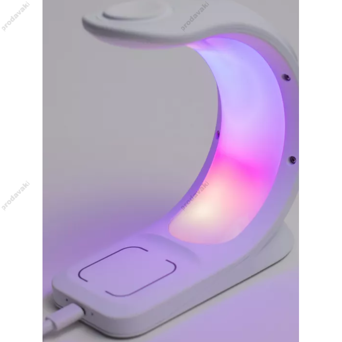 Бездротова зарядка стенд T17 3 IN 1 MagSafe RGB Light (iPhone, iWatch, AirPods) Black