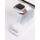 Бездротова зарядка стенд T17 3 IN 1 MagSafe RGB Light (iPhone, iWatch, AirPods) White