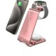 Бездротова зарядка стенд 3 in 1 Y93 Ultra-Thin Smart Pure Metal WL 15W Rose Pink