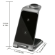 Бездротова зарядка стенд 3 in 1 Y93 Ultra-Thin Smart Pure Metal WL 15W Sierra Blue