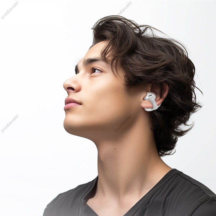 Бездротові Bluetooth навушники HOCO EW57 Auspicious clip-on true бездротовий headset BT 5.3 White