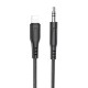 Кабель (подовжувач) AUX Hoco UPA18 Jack 3.5mm - Lightning 1m Black