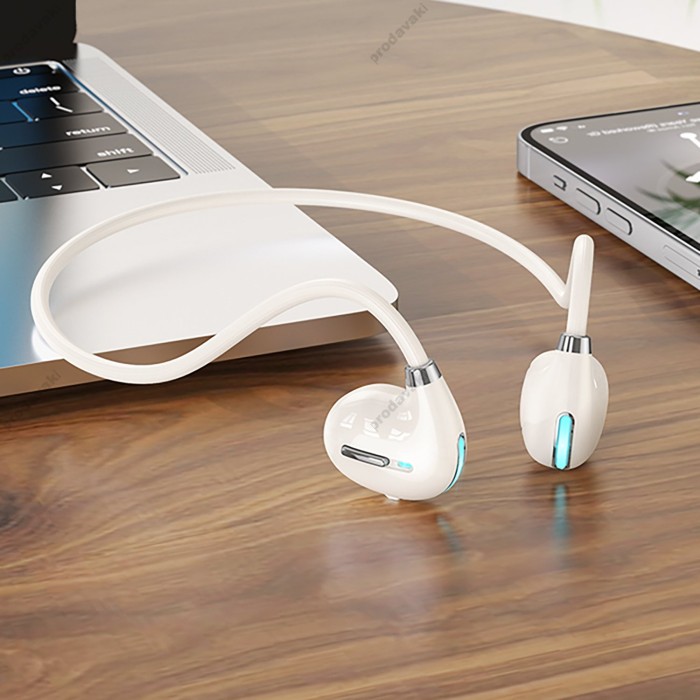 Бездротові Bluetooth навушники HOCO ES68 Music AIR conduction headset BT 5.3 White