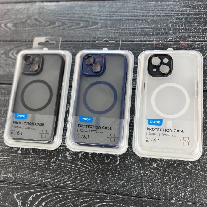 Чохол накладка Rock Guard Touch series matte Full MagSafe iPhone 15 Blue
