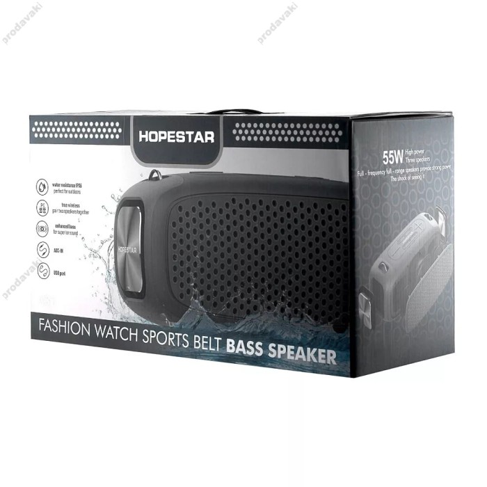 Портативна колонка Bluetooth Hopestar A30 55W Black