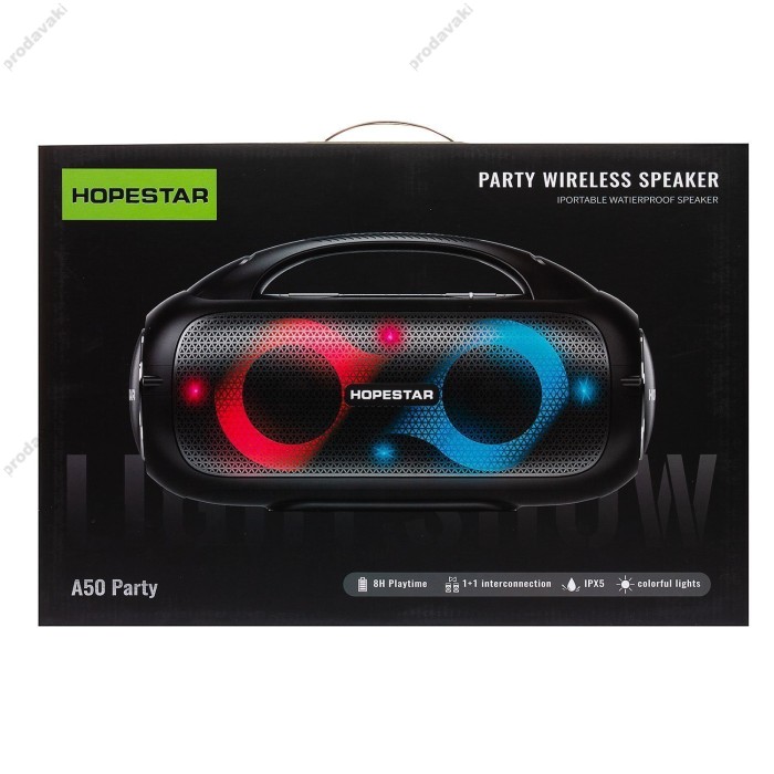 Портативна колонка Bluetooth Hopestar A50 Party 80W Black