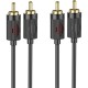 Акустичний кабель Аудіоадаптер Hoco UPA29 Cable 2 RCA To 2 RCA 1.5m Black