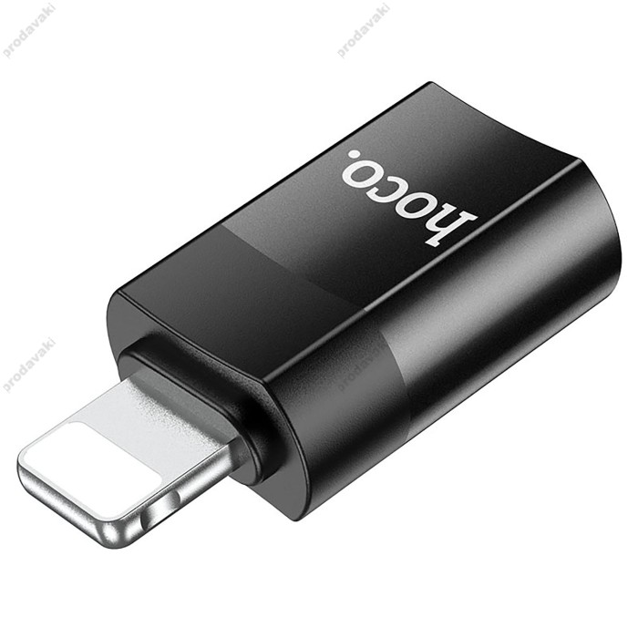 Перехідник Hoco UA17 Adapter Lightning To Type-C Black