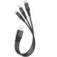 Кабель Hoco X47 Cable 3 in 1 Type-C / Lightning / Micro-USB 2A 0.25m Black