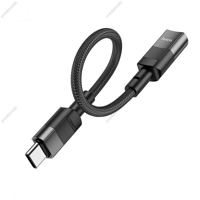 Перехідник Hoco U107 Adapter Type-C To Lightning Black