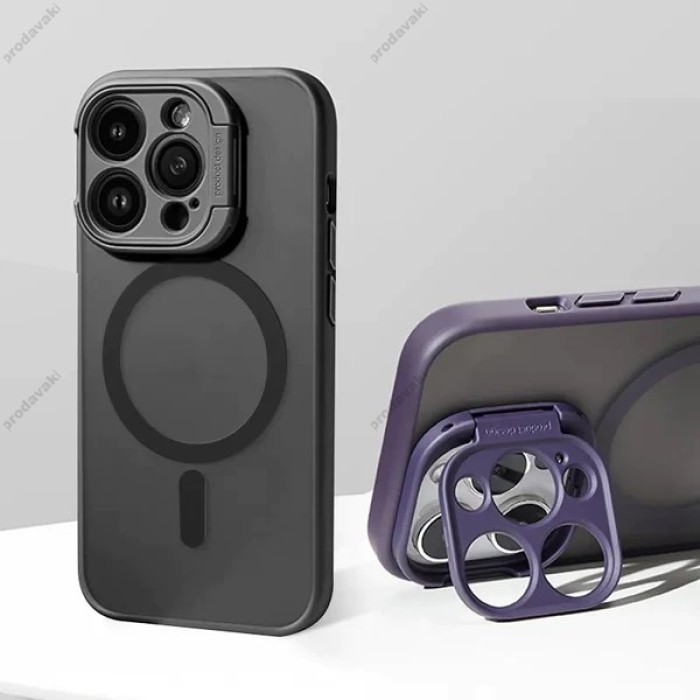 Чохол Stand Camera with MagSase iPhone 15 Pro Grey