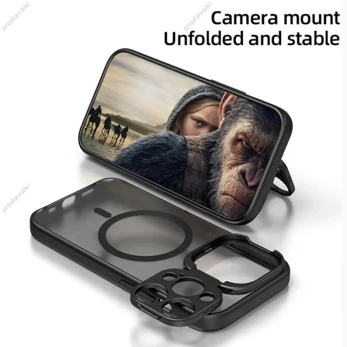 Чохол Stand Camera with MagSase iPhone 15 Pro Grey