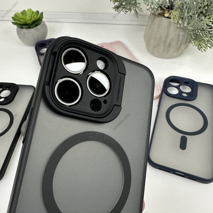 Чохол Stand Camera with MagSase iPhone 15 Pro Grey