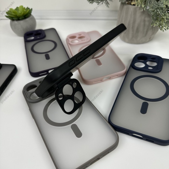 Чохол Stand Camera with MagSase iPhone 15 Pro Grey