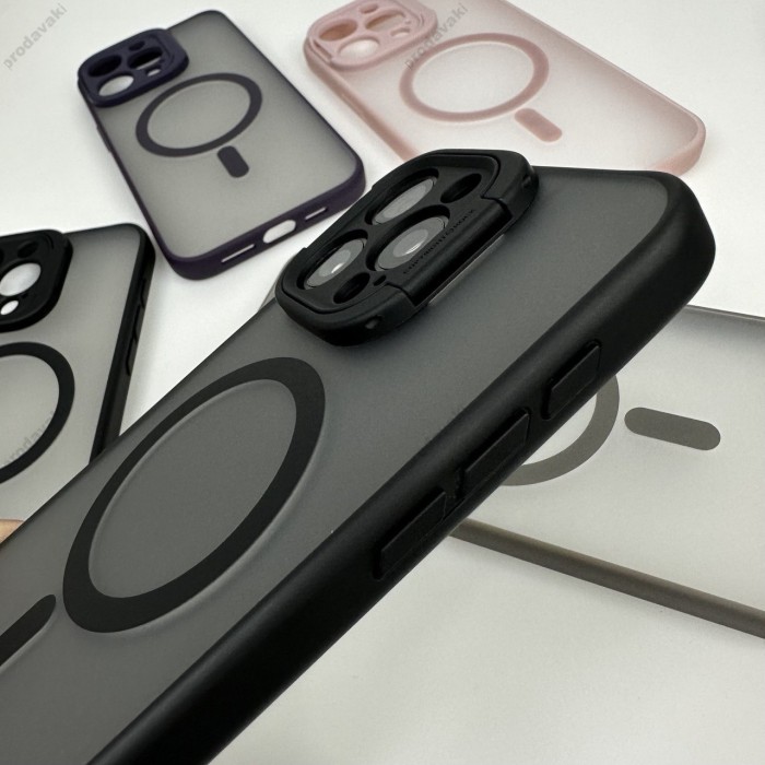 Чохол Stand Camera with MagSase iPhone 15 Pro Grey