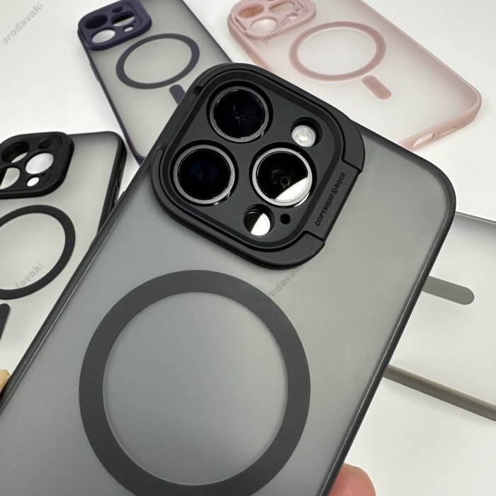 Чохол Stand Camera with MagSase iPhone 15 Pro Grey