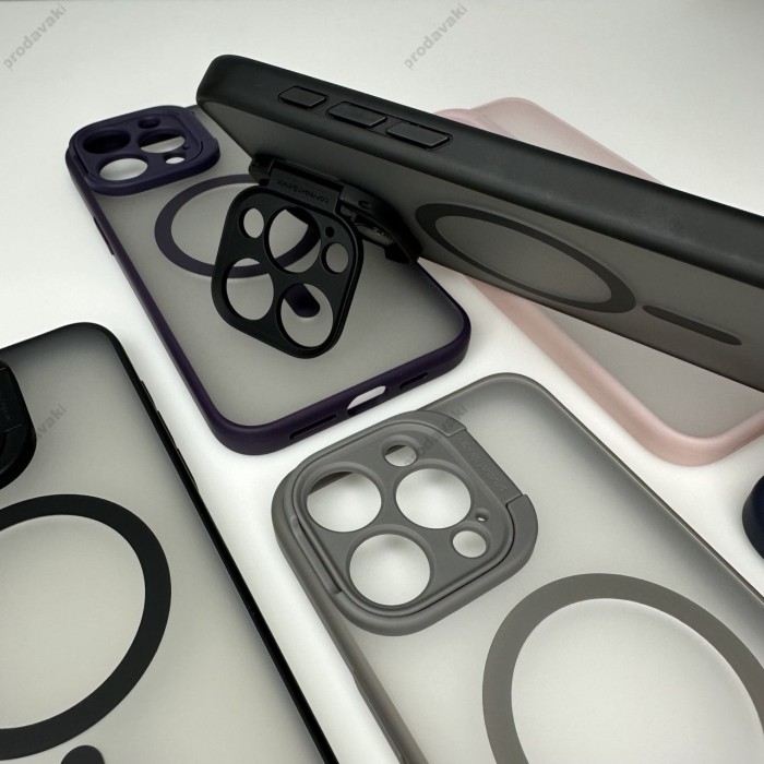 Чохол Stand Camera with MagSase iPhone 15 Pro Grey