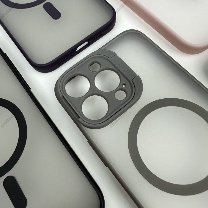 Чохол Stand Camera with MagSase iPhone 15 Pro Grey