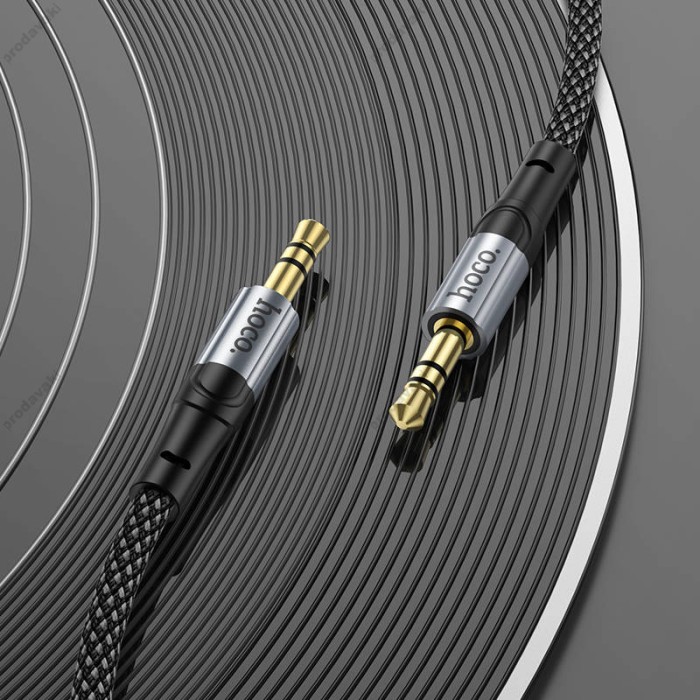 Кабель аудіо AUX кабель Hoco UPA26 Cable 1m Black
