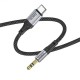 Аудіоадаптер Hoco UPA26 Cable Aux to Type-C 1m Black