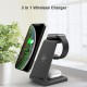 Бездротове заряджання стенд Smart 3 in 1 T3 Fast 15W (iPhone+Apple Watch+AirPods) Black