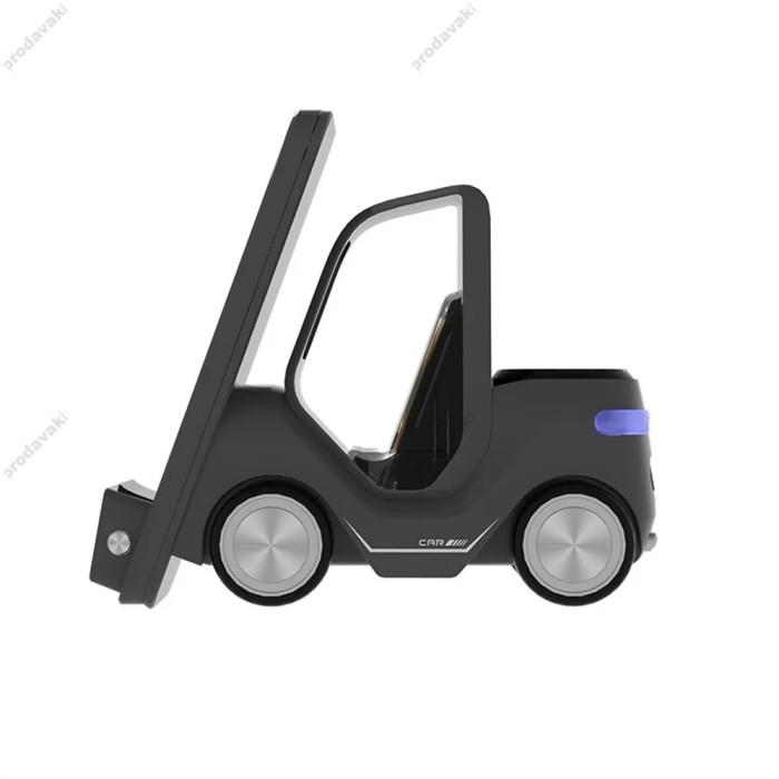 Бездротова зарядка стенд T20 5 IN1 (iPhone, iWatch, AirPods, Clock, Alarm) 15W FAST Grey