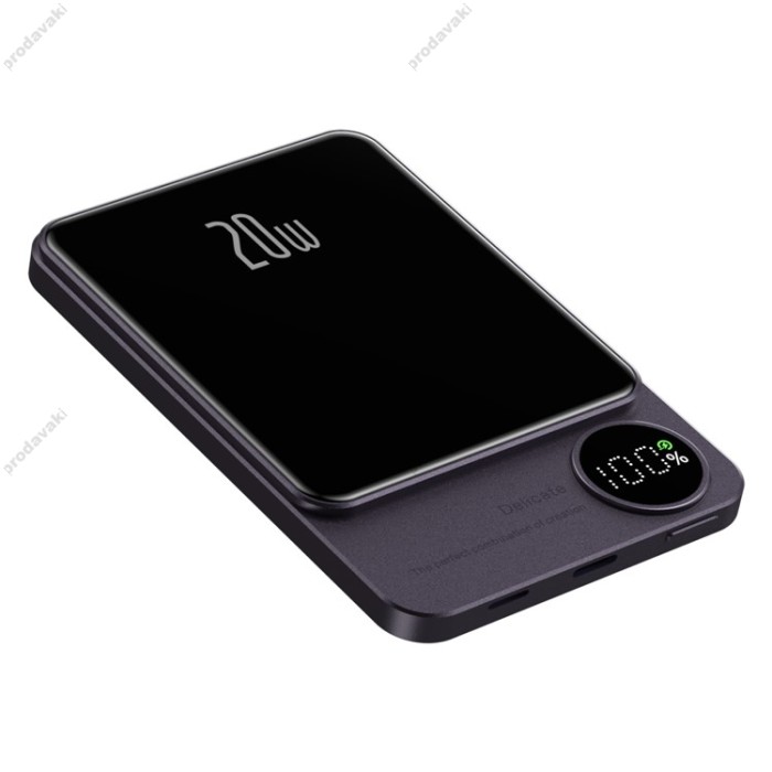 Повербанк портативний акумулятор Power Bank CH Q9 MagSafe 20W 10000 mAh Purple