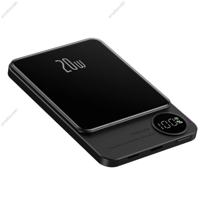 Повербанк портативний акумулятор Power Bank CH Q9 MagSafe 20W 10000 mAh Grey