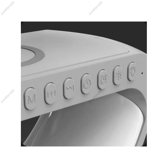 Бездротова зарядка стенд Колонка LED 6N9 RGB WIRELESS FAST CHARGE 15W Black