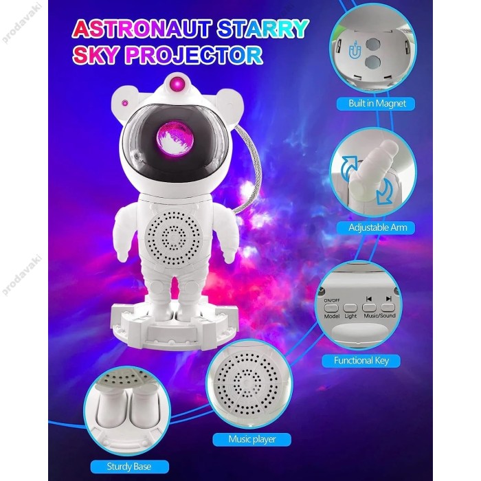 Нічний світильник-проектор CH Astronaut Star Lightr MXS-003