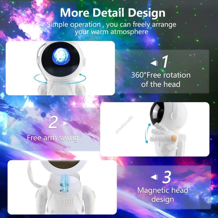 Нічний світильник-проектор CH Astronaut Star Lightr MXS-003