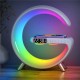 Бездротова зарядка стенд Колонка LED 6N9 RGB WIRELESS FAST CHARGE 15W White